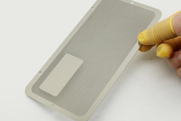 Etched components for Mobile phone cover plate fixture (2)