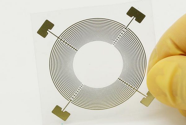 Etching metal parts of Wireless charging wire for mobile phones
